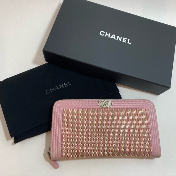 Chanel Boy Crystal Embellished Zip Around Wallet - Picture 10 of 10